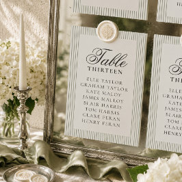 Numeração De Mesa Gráfico de Assentos de Casamento Old Money Sage St