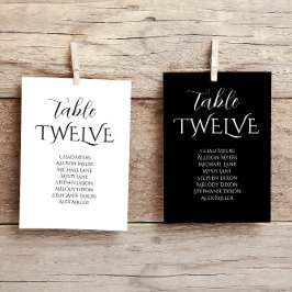 Numeração De Mesa Gráfico de Assentos de Casamento Preto e Branco El