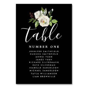 Numeração De Mesa Gráfico de Assentos de Convidado de Casamento Flor