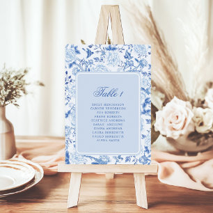 Numeração De Mesa Gráfico de Assentos Mesa Número Blue White Chinois