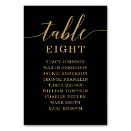 Numeração De Mesa Gráfico de Assentos Mínimos Dourados da Tabela Ele