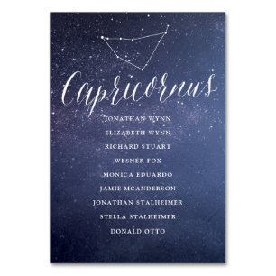 Numeração De Mesa Gráfico de Casamento Celestial Capricornus