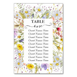 Numeração De Mesa Gráfico de Sentados de Casamentos de Flores Selvag