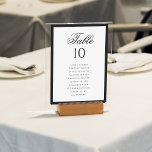Numeração De Mesa Gráfico Formal Clássico de Casamento Preto e Branc<br><div class="desc">Guie seus convidados em estilo com nosso Número Formal de Tabela de Gráficos de Casamento de Preto e Branco Clássico. Com um design preto e branco eterno , este cartão elegante de números de mesa é perfeito para um casamento sofisticado ou de gravata negra. O layout limpo e a tipografia...</div>