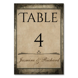 Numeração De Mesa Gráfico Náutico de Casamento do Estilo Vintage