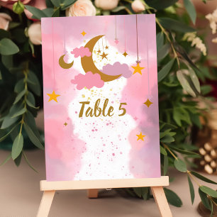 Numeração De Mesa Gráfico Sentado Brilhante Brilhante Estrelinha Ros