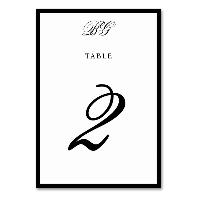 Numeração De Mesa Gráfico Sentado de Casamento de Casamento de Monog (Frente)