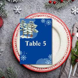 Numeração De Mesa Gráfico Sentado Floco de neve Real Floco de invern