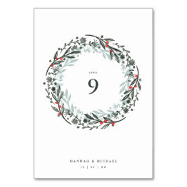 Numeração De Mesa Guirlanda rústica de aquarela botânica