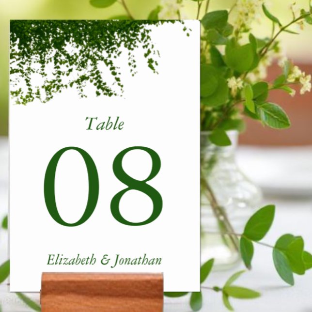 Numeração De Mesa Hanging Ivy Greenery Wedding (Criador carregado)