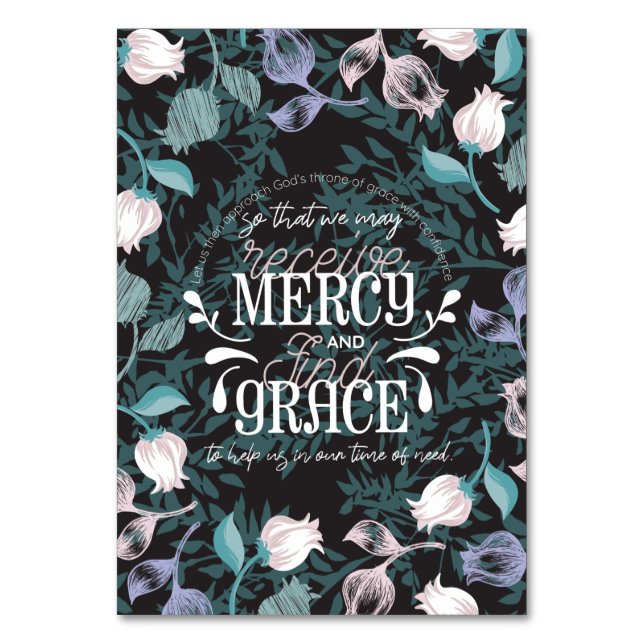 Numeração De Mesa Hebraico 4:16 cita preto (Frente)
