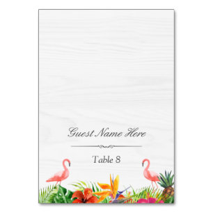 Numeração De Mesa Hibiscus Floral Flamingo Place Escort