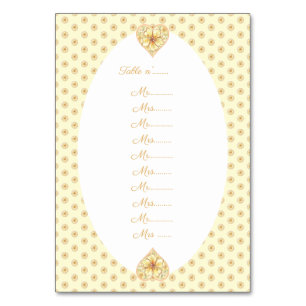 Numeração De Mesa Hibiscus & lace AMARELO