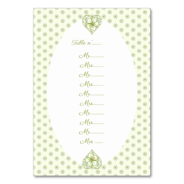 Numeração De Mesa Hibiscus & lace WHITE (Frente)