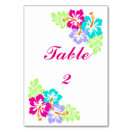 Numeração De Mesa Hibiscus tropical - Placa de Mesa 3x5