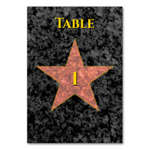 Numeração De Mesa Hollywood Star