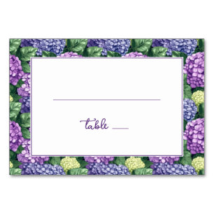 Numeração De Mesa Hortênsia Floral Roxa Elegante