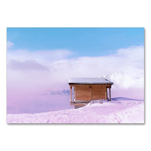 Numeração De Mesa Hut da Montanha da Neve Francesa (Frente)
