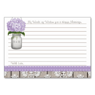 Numeração De Mesa Hydrangea Roxo Palavras de Jar Mason
