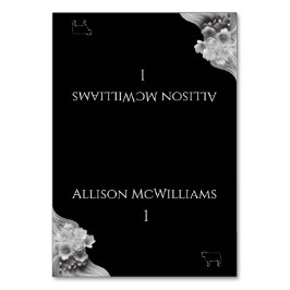 Numeração De Mesa Ícone de Carne Branca e Negra de Casamento Floral 