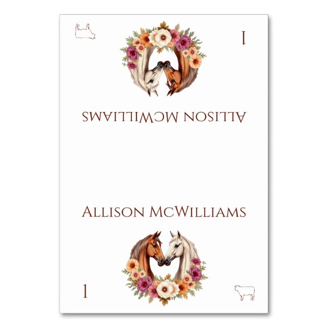 Numeração De Mesa Ícone de Carne de Cavalos Ocidentais (Frente)