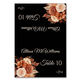 Numeração De Mesa Ícone de Elegância de Outono de Aquarela-