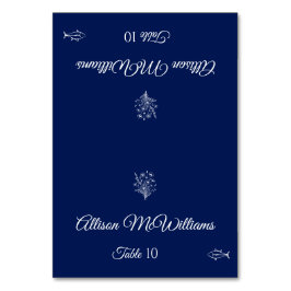 Numeração De Mesa Ícone De Peixe De Elegância De Flor Selvagem De Ca