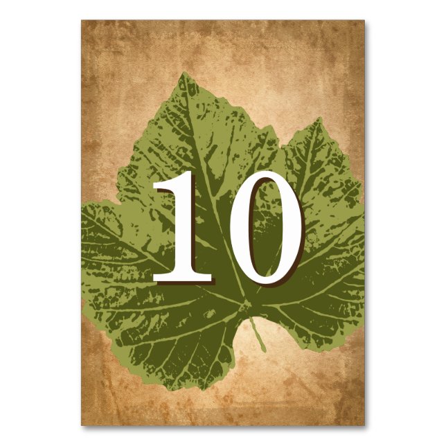 Numeração De Mesa Ideias de Casamento outono Russo | Número de Cartõ (Frente)