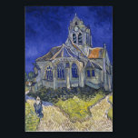 Numeração De Mesa Igreja em Auvers-sur-Oise por Vincent Van Gogh<br><div class="desc">A Igreja em Auvers-sur-Oise, View from the Chevet, por Vincent Van Gogh, petróleo na canvas 1890, é uma pintura paisagística de uma antiga, massiva e gótica catedral com uma apse arredondada e uma ascensão de torre de sino alto, iluminada, e enrolada, num céu azul escuro e girando. No primeiro plano...</div>