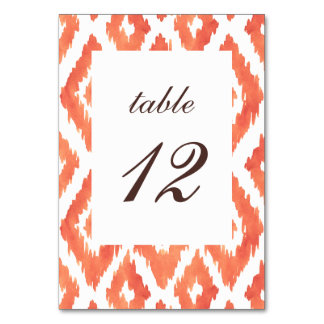 Numeração De Mesa Ikat Laranja