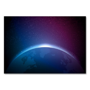 Numeração De Mesa Ilustração da terra da galáxia do espaço