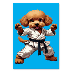 Numeração De Mesa Ilustração de Artes Marciais Adoráveis de Karate P