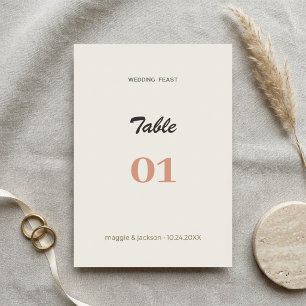 Numeração De Mesa Ilustração de Papelaria de Casamento Boho   Abstra
