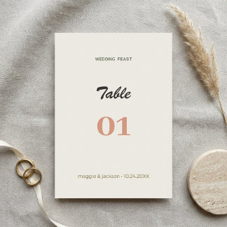 Numeração De Mesa Ilustração de Papelaria de Casamento Boho | Abstra