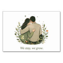 Ilustração Romântica de Amor pela Natureza