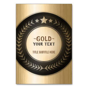 Numeração De Mesa IMPRESSÃO PERSONALIZADO MEDAL Dourado #1 Campeão E