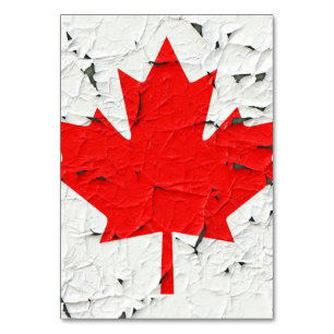 Numeração De Mesa Impressão vermelho canadense da pintura da casca
