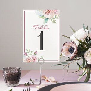 Numeração De Mesa Índice de Casamento Verde Romântico Suave