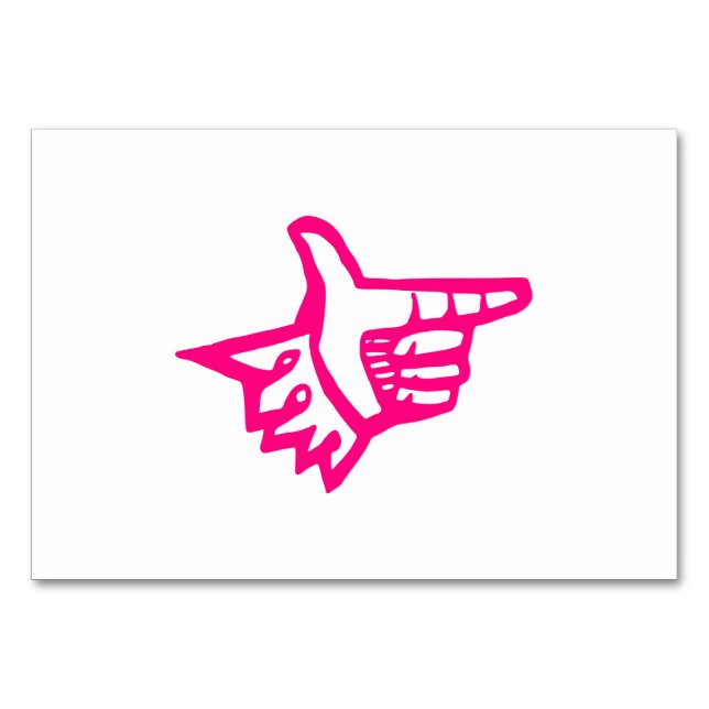 Numeração De Mesa Índice Rosa (Verso)