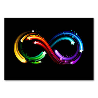 Numeração De Mesa Infinity symbol of rainbow comets