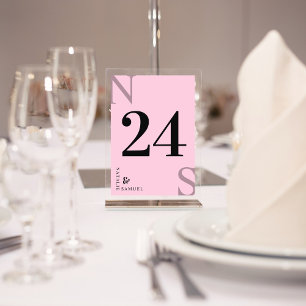 Numeração De Mesa Inicials Simples e Ousadas Minimalistas e Elegante