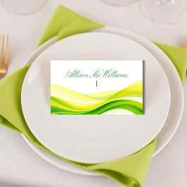 Numeração De Mesa Island Citrus Green and Yellow Placecards