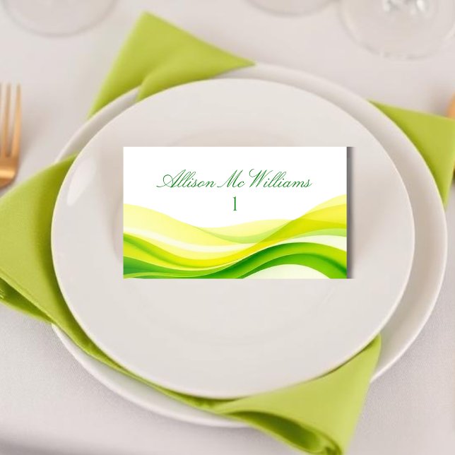Numeração De Mesa Island Citrus Green and Yellow Placecards (Island Citrus Green and Yellow Placecards Table Number )