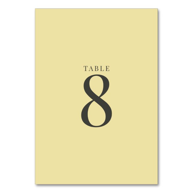 Numeração De Mesa Island Citrus Yellow Wedding Table Numbers (Frente)