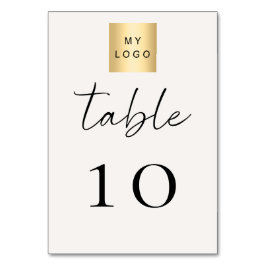 Numeração De Mesa Ivory business logo table number