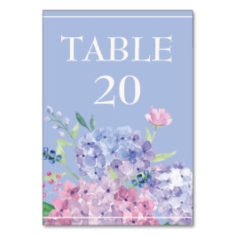 Numeração De Mesa Jantar Recepção de casamento Azul Suave, Hydrangea