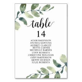 Numeração De Mesa Janto Casado, Gráfico de Assentos Eucalyptus