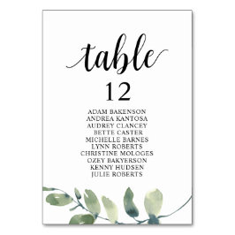 Numeração De Mesa Janto Casado, Gráfico de Assentos Eucalyptus