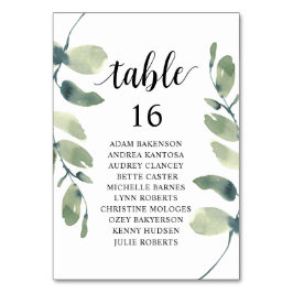Numeração De Mesa Janto Casado, Gráfico de Assentos Eucalyptus