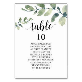 Numeração De Mesa Janto Casado, Gráfico de Assentos Eucalyptus
